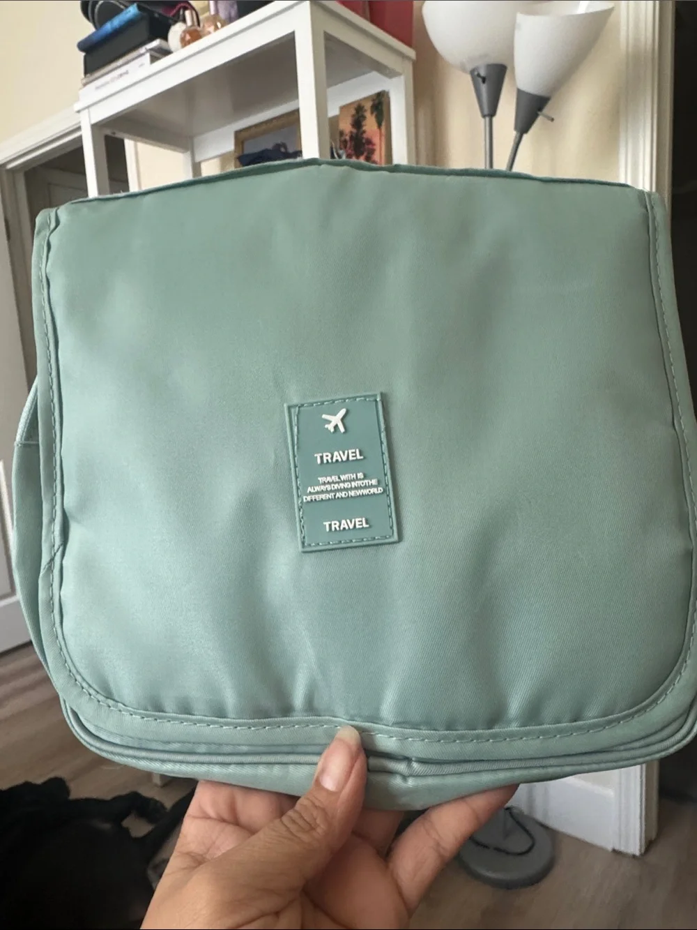 Travel Bag in Light Sage Green